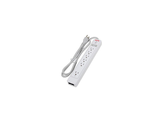 APC P6N 4 Feet 6 Outlets 1080 Joules Surge Suppressor with Ethernet and Phone Line Protection