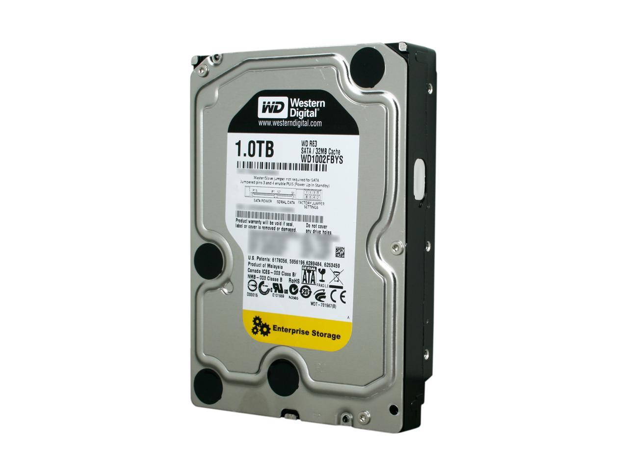 Western Digital RE3 WD1002FBYS 1TB 7200 RPM 32MB Cache SATA 3.0Gb/s 3.5 Internal Hard Drive Bare Drive