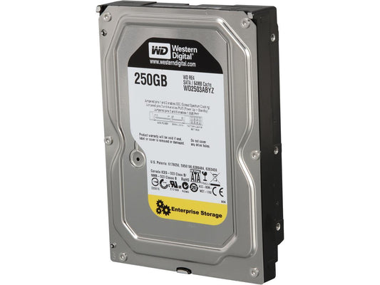 WD RE WD2503ABYZ 250GB 7200 RPM 64MB Cache SATA 6.0Gb/s 3.5 Datacenter Capacity Internal Hard Drive Bare Drive