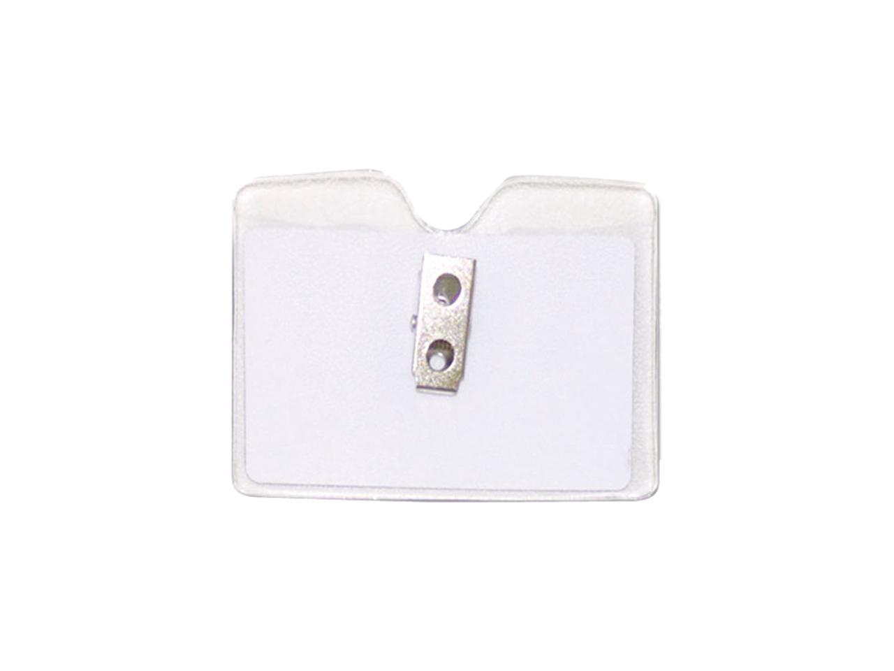 Advantus 75412 Security ID Badge Holder, Horizontal, 3 1/2w x 2 1/2h, Clear, 50/Box