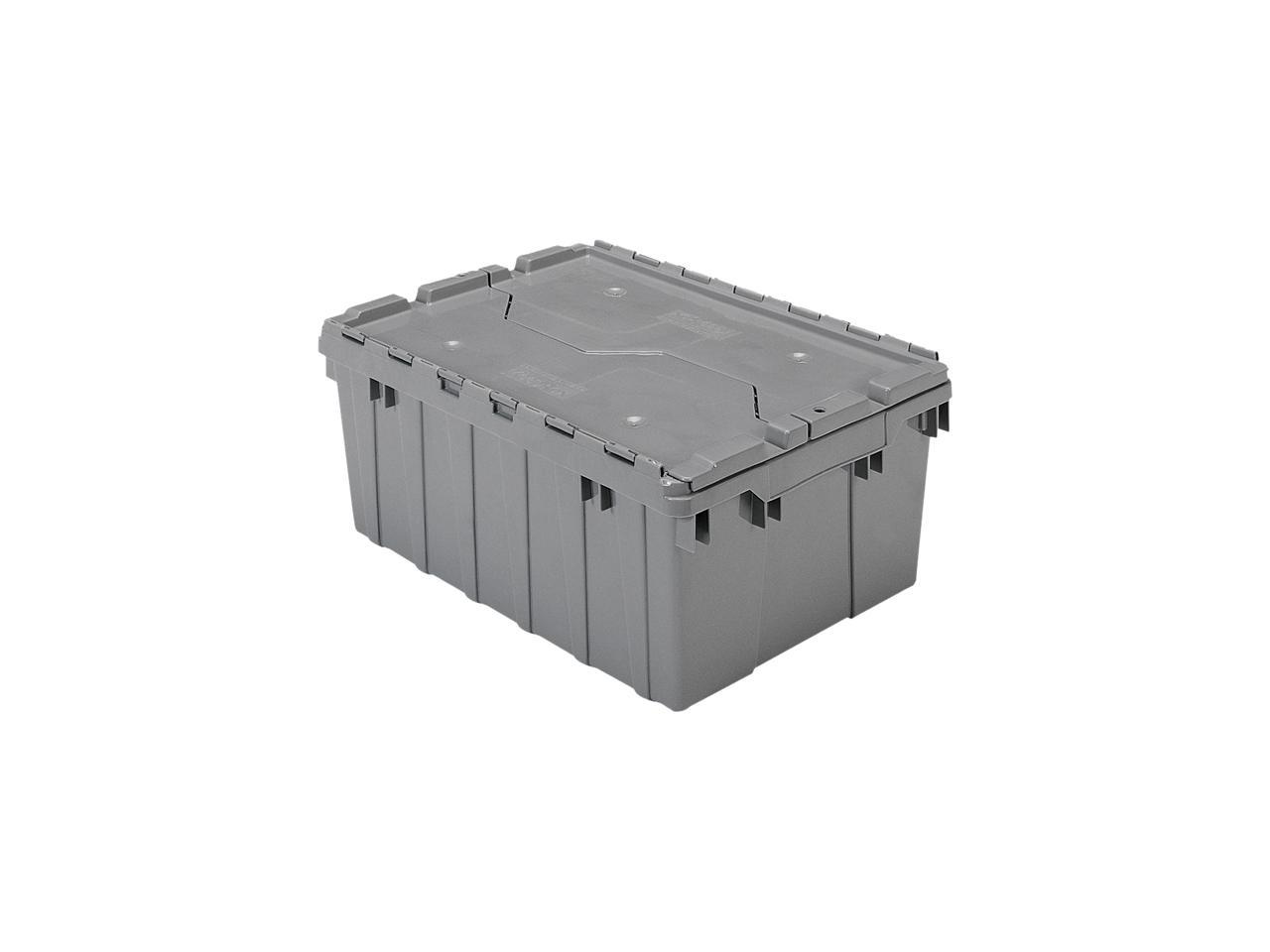 Akro-Mils 39085GREY Attached Lid Storage Container