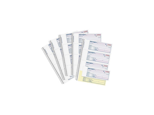 Adams SC1182PK Money / Rent Receipt Book, Spiral, 200 Set / Book