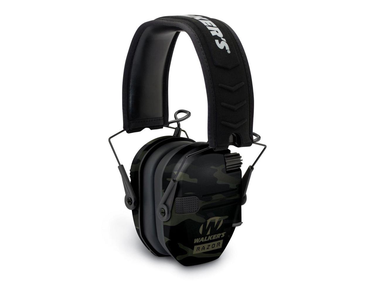 Walkers Razor Slim Electronic Ear Muffs with NRR 23 dB, Gray Multicam