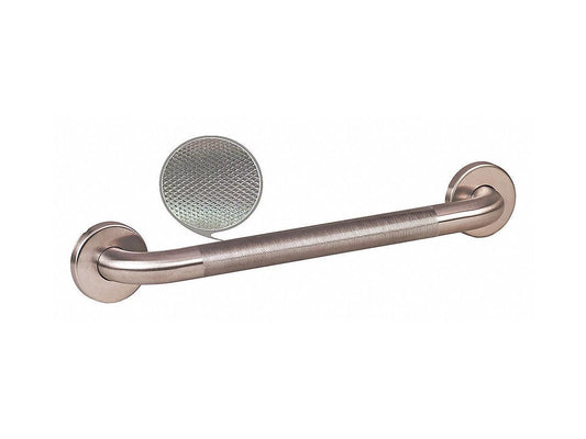 WINGITS WGB6SSKN24 24 Length, Knurled, Stainless Steel, Premium Grab Bar, Satin