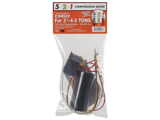 5-2-1 COMPRESSOR SAVER CSRU2 Hard Start Kit, Potential Relay, Start Capacitor,