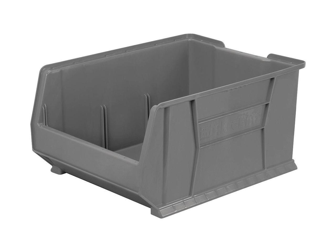 AKRO-MILS 30289GREY Gray Super Size Bin, 23-7/8L x 18-1/4W x 12H