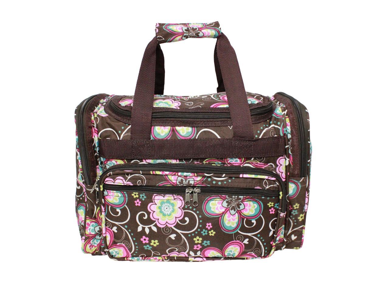 World Traveler Value Series Daisy 19-Inch Carry-On Duffel Bag - Brown Daisy