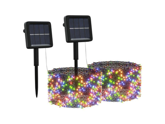 vidaXL Solar Fairy Lights 2 pcs 2x200 LED Colorful Indoor Outdoor