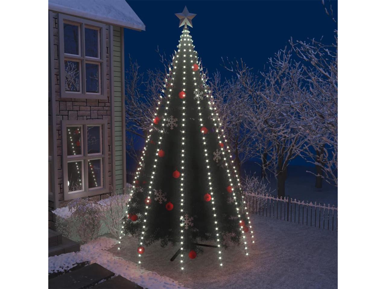 vidaXL Tree Lights with 500 LEDs Cold White 196.9 Indoor Outdoor