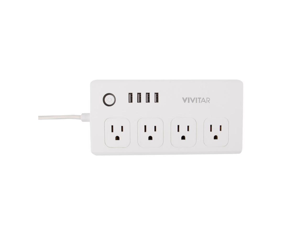 Vivitar Smart Home Power Strip, Multi Plug with 4 USB Ports (HA-1007)