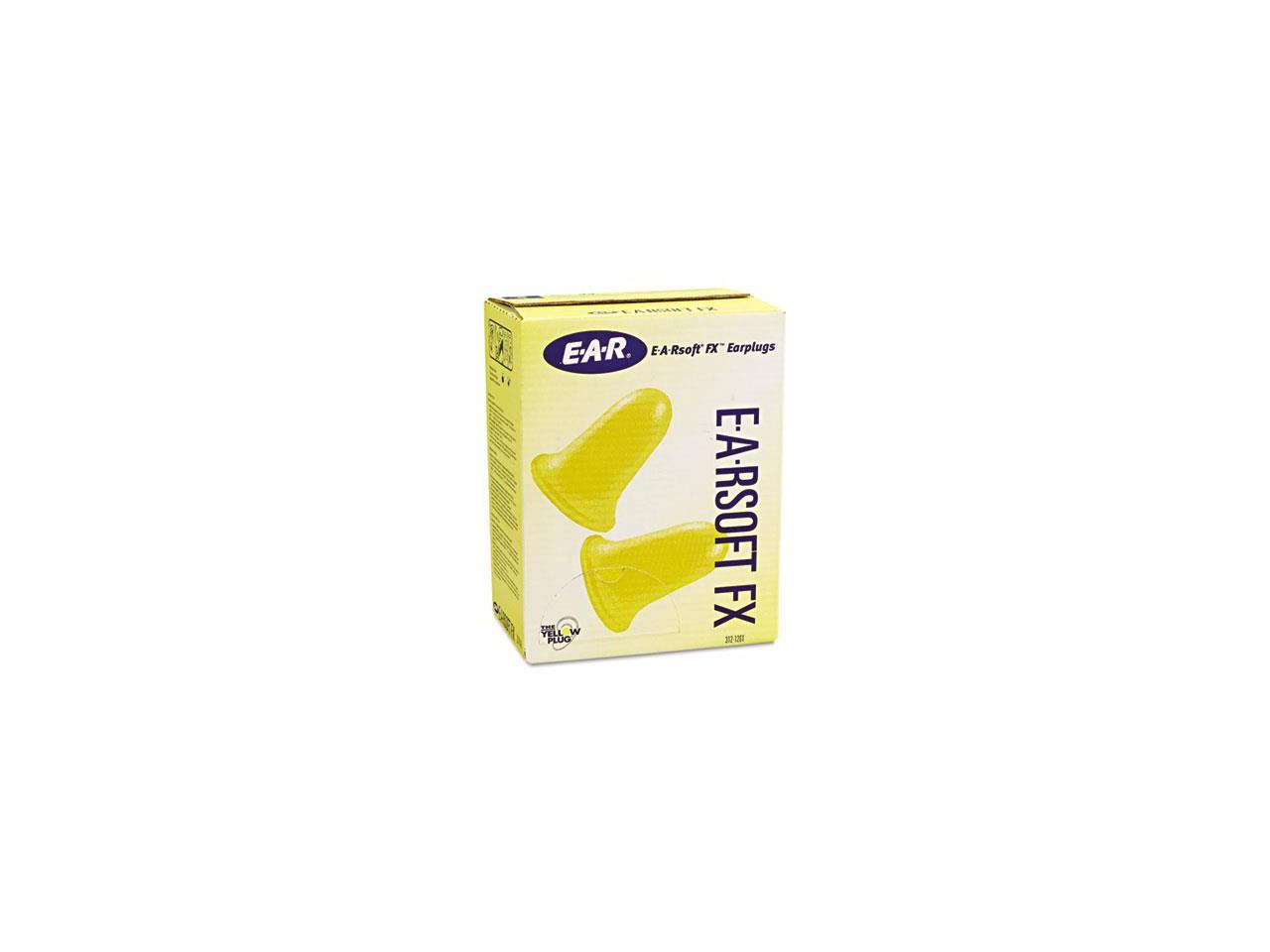 3M E¡¤A¡¤Rsoft FX Single-Use Earplugs, Cordless, 33NRR, Yellow