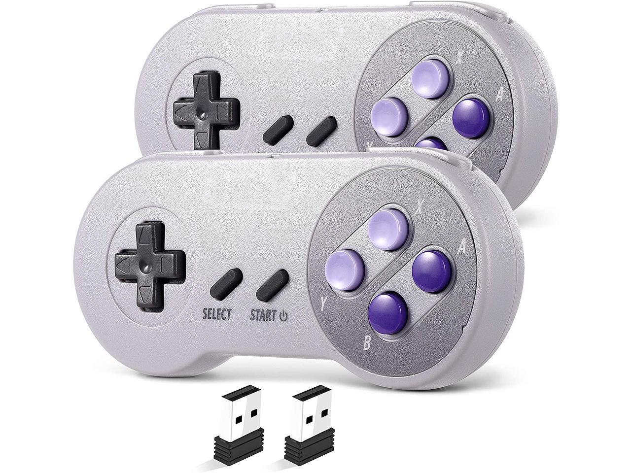 2.4 GHz Wireless USB SNES Controller for Super Classic Games, iNNEXT Retro USB PC Controller Compatible for Windows PC MAC Linux Genesis Raspberry Pi Retropie Emulator [Plug & Play] [Rechargeable]