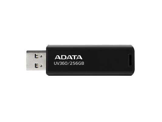 256GB AData UV360 USB3.2 Flash Drive Black w/ Sliding USB Connector