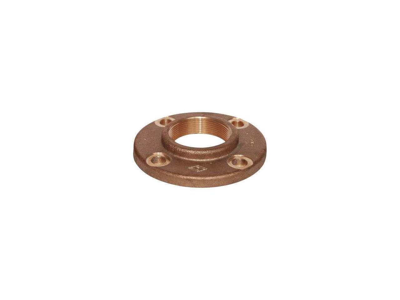 ZORO SELECT 4TJJ9 1 FNPT Red Brass Flange