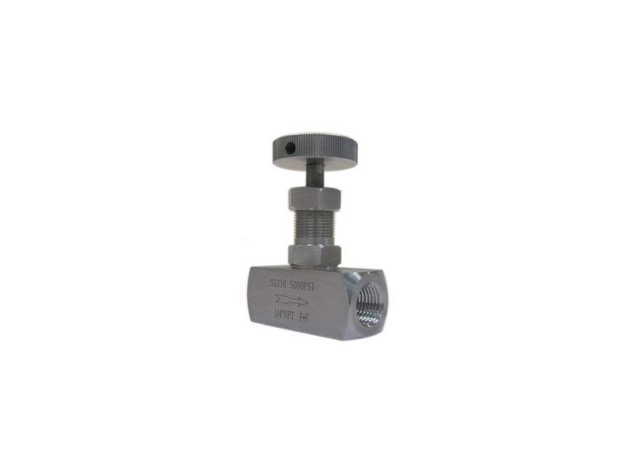 ZORO SELECT 5TUL9 Needle Valve,1/4 In NPT,5000 psi,SS