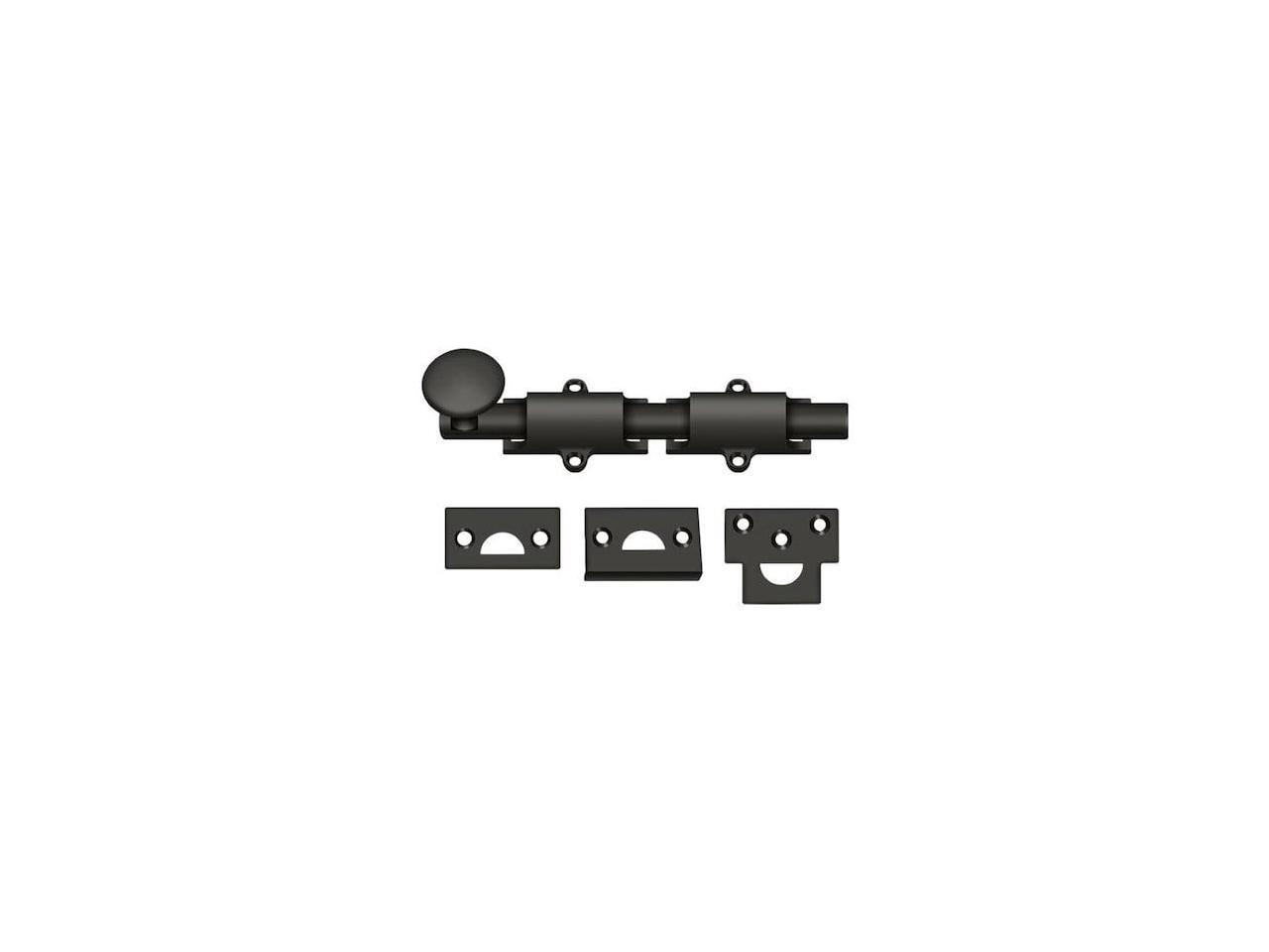 6 in. Heavy Duty Surface Bolt w Strike (Oil Rubbed Bronze)