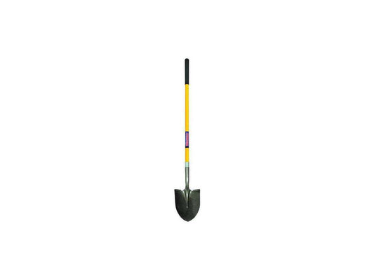 WESTWARD 3YU82 14 ga Round Point Shovel, Steel Blade, 48 in L Yellow Fiberglass