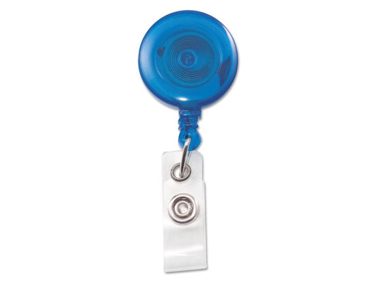 Advantus Translucent Retractable ID Card Reel ,LANYARDS,CARD REEL 12,BE