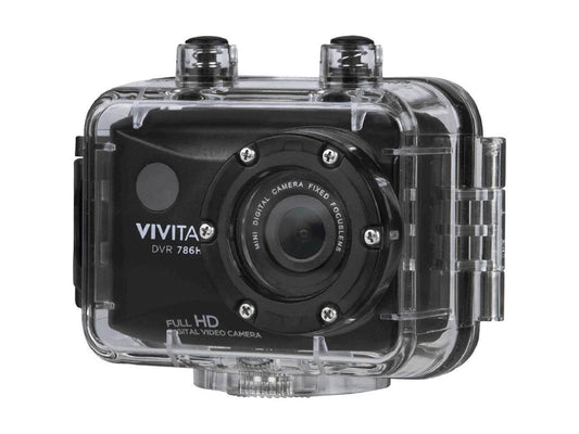 Vivitar DVR786HD 1080p HD Waterproof Action Video Camera Camcorder (Black) with Remote, Helmet & Bike Mounts