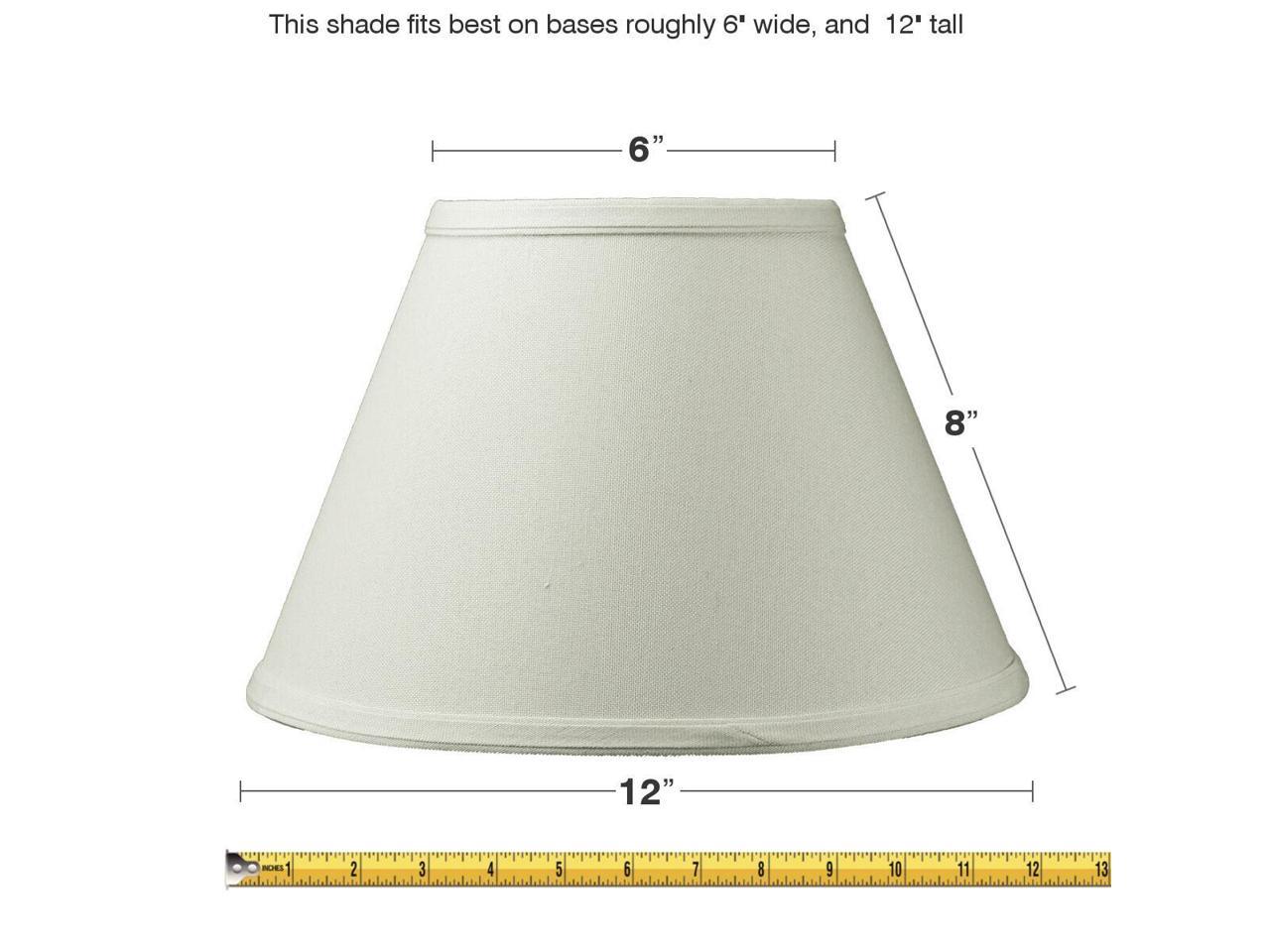 6x12x8 Threaded UNO Downbridge Lampshade Light Oatmeal