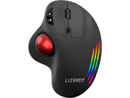 Wireless Trackball Mouse, Computer Ergonomic Mouse, Rechargeable Bluetooth Mouse, Easy Thumb Control,Precise and Smooth Tracking, 3 Device Connection(BT3.0/4.0 or USB), for PC, Laptop,iPad, Mac,Windos