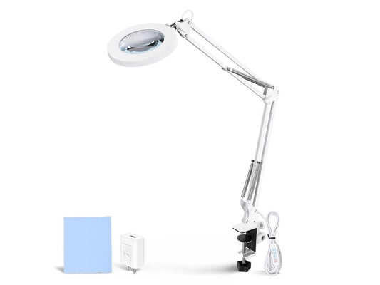 5X LED Magnifying Lamp Desk Light with Clamp Adjustable Arm for Cosmetic Sewing