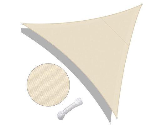 16 Ft Triangle Sun Shade Sail Canopy 97% UV Block Patio Awning Outdoor Yard Deck