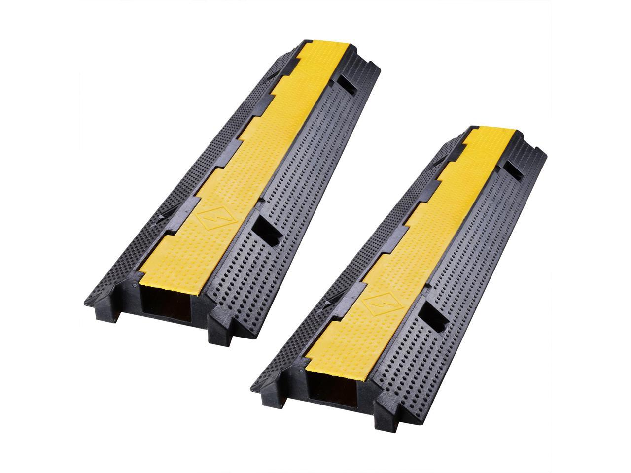 Yescom 1 Channel Cable Protector Ramp Rubber Electrical Wire Cover Cord Guard 22000 Lbs