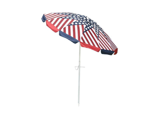 Yescom 7 Ft Outdoor Umbrella US Flag UV Protection Sunshade Tilt Sand Anchor