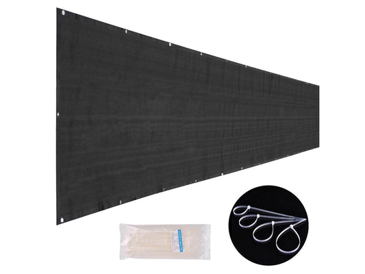 25x4 ft Mesh Privacy Fence Windscreen 180 gsm HDPE Fabric Slat Fencing Sunshade Cover Balcony