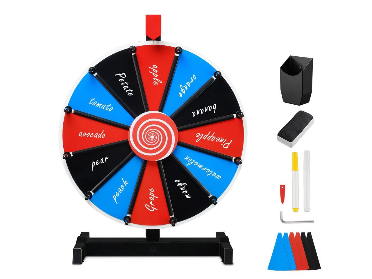 WinSpin 15 Tabletop DIY Color Prize Wheel 12 Slot Editable Spin Game Trade Show