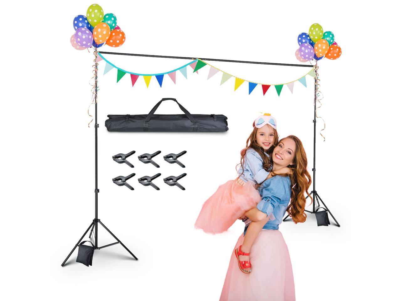 10' Adjustable Background Support Stand Photo Backdrop Crossbar Kit Photography