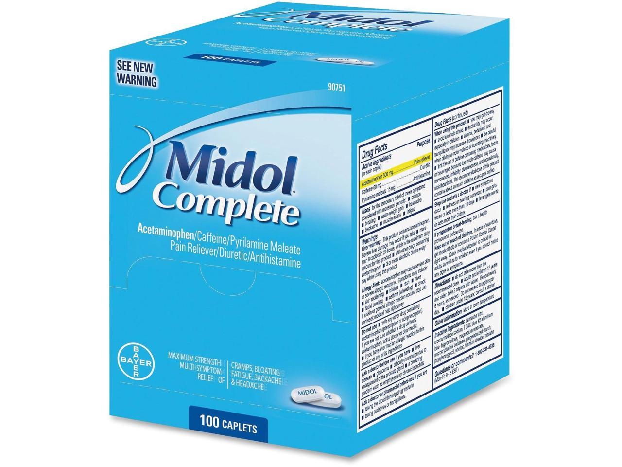 Acme United Midol Complete Pain Reliever Caplets