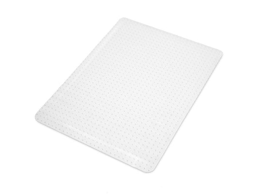 WorkOnIt 46 x 60 x2.2mm Thick Office Chair Desk Floor Mat for Low Pile Carpet, Clear