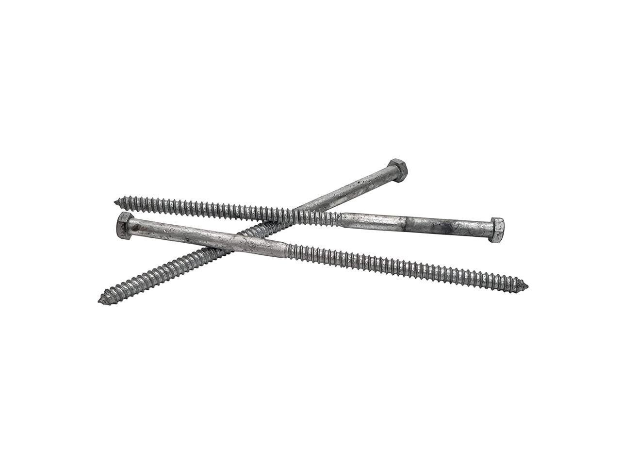 1/2 x 12 Lag Screws | Hex Head | Hot Dip Galvanized | 10pcs Box