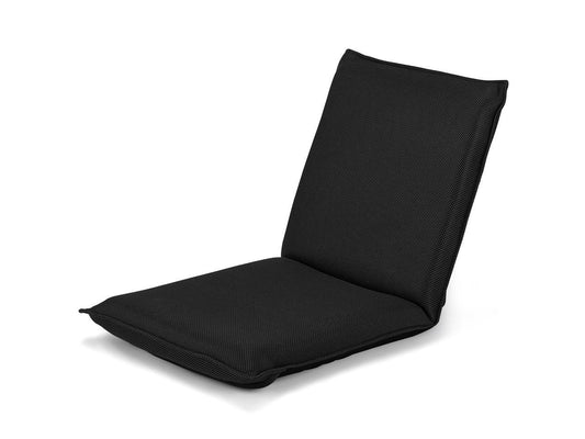 Adjustable 6-Position Floor Chair Padded Folding Lazy Sofa Chair Black