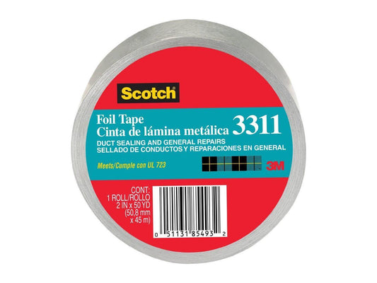 3M 85493 Scotch Foil Tape, 2-Inch by 50-Yard, 4-PACK