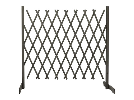 vidaXL Solid Wood Fir Garden Trellis Fence Gray 70.9x39.4 Outdoor Fence