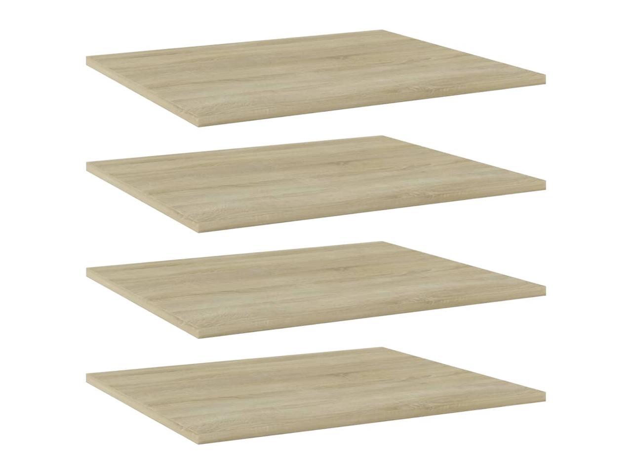 vidaXL Floating Shelf Bookshelf Board Rack 4 Pcs Sonoma Oak Engineered Wood