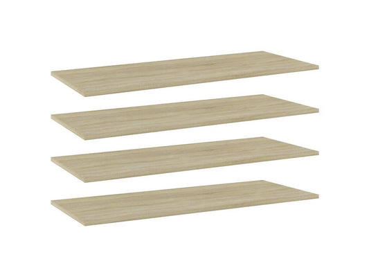 vidaXL Floating Shelves Wall Shelving Unit 4 Pcs Sonoma Oak Engineered Wood