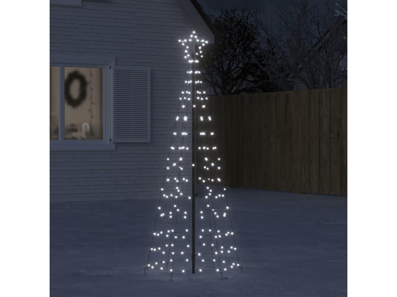 vidaXL Christmas Tree Light with Spikes Xmas Decoration 220 LEDs Cold White