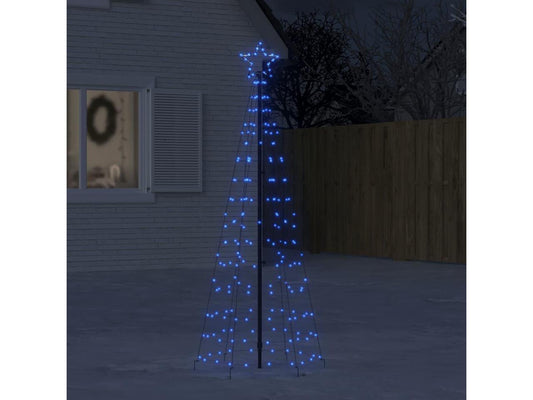 vidaXL Christmas Tree Light with Spikes Outdoor Xmas Decoration 220 LEDs Blue