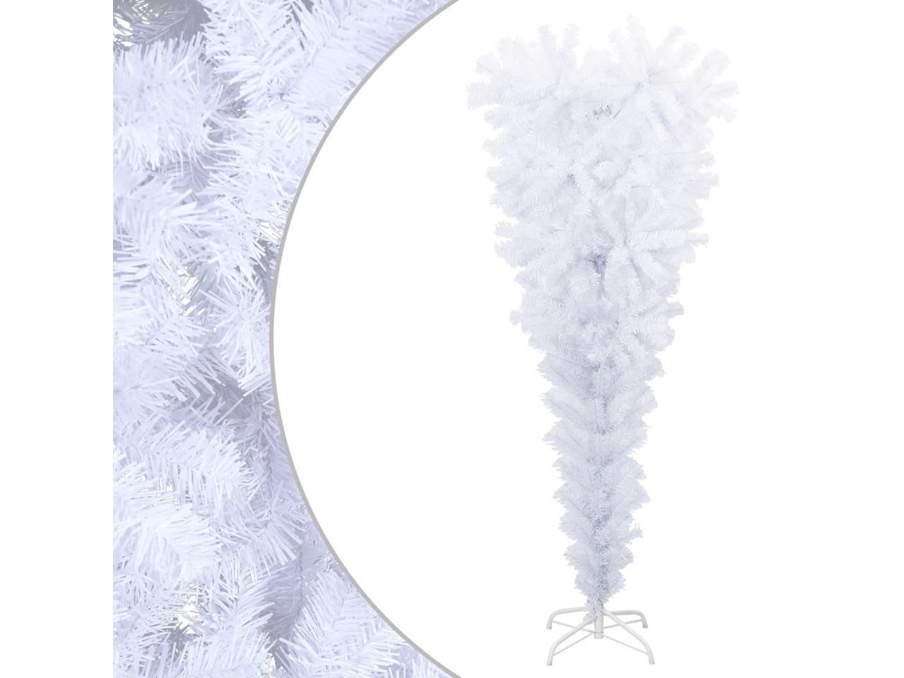 vidaXL Christmas Tree Decoration Upside-down Artificial Tree with Stand White