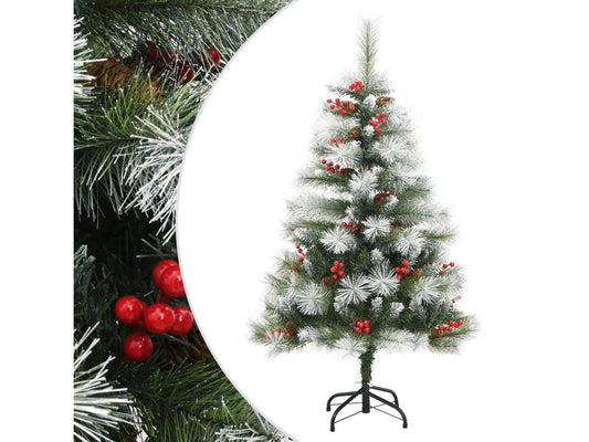 vidaXL Christmas Tree Artificial Hinged Christmas Tree with Cones and Berries