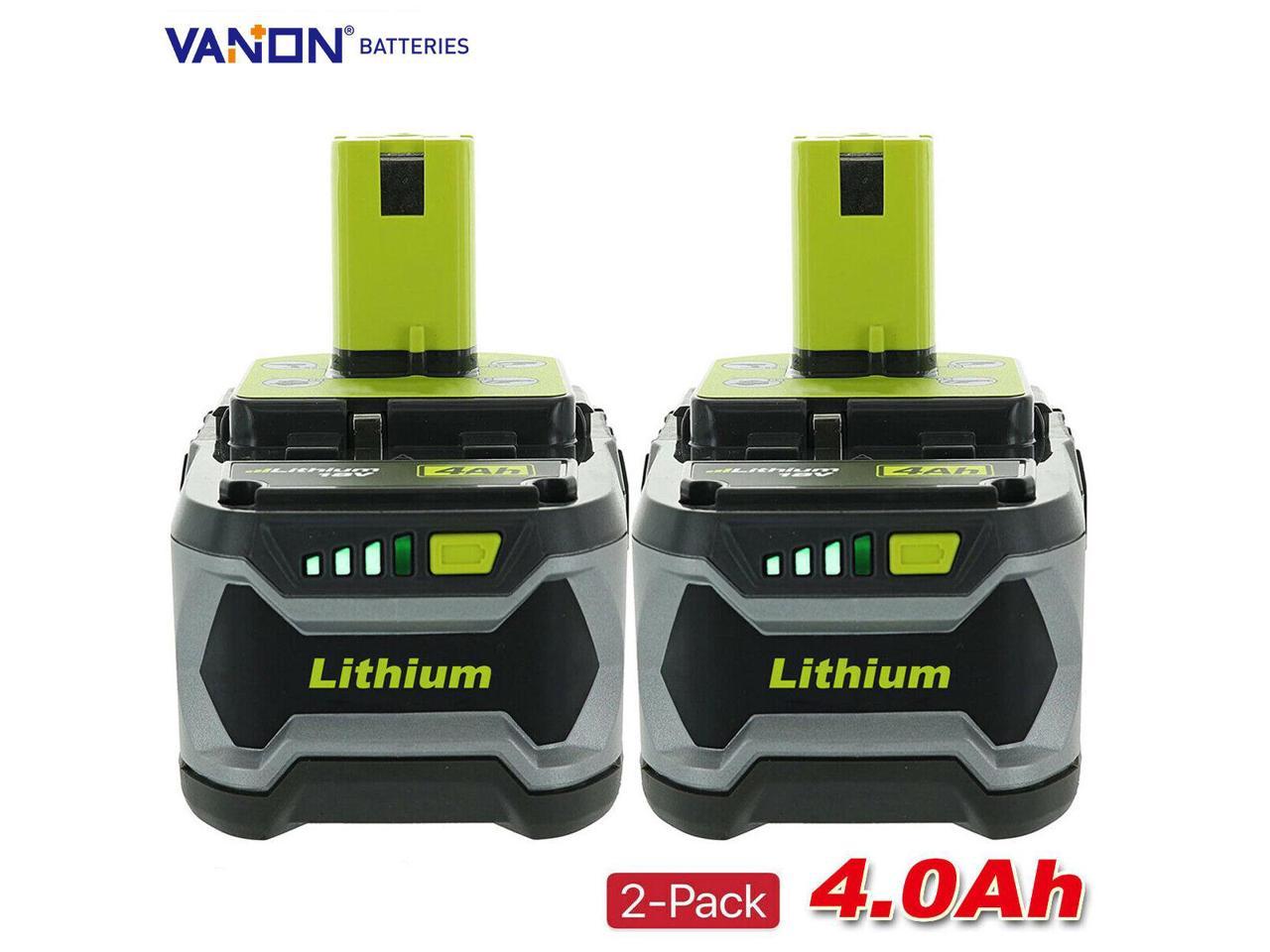 2Pack 4.0Ah P104 Battery for Ryobi 18V Battery Lithium ONE Plus P104 P108 P102 P107 P105 P109 P103