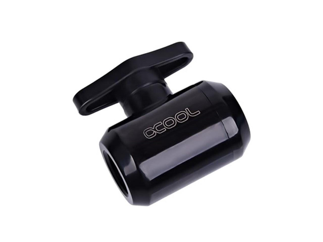 Alphacool G1/4 Eiszapfen Series 2-way Ball Valve, Deep Black