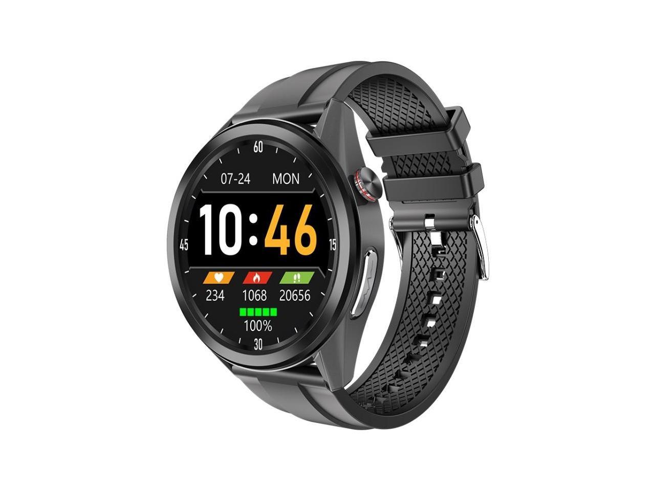 W10 1.3 inch Screen PPG & ECG Smart Health Watch Black