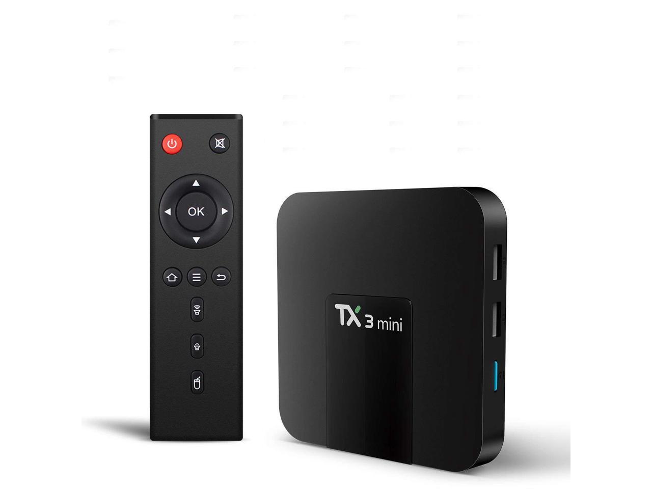 Android Tv Box, Tx3 Mini Android 10.0 Tv Box 2Gb Ram 16Gb Rom Quad Core 64 Bits Support Wifi 100M Lan Smart Tv Box 4K 3D Hdr Iptv Media Player