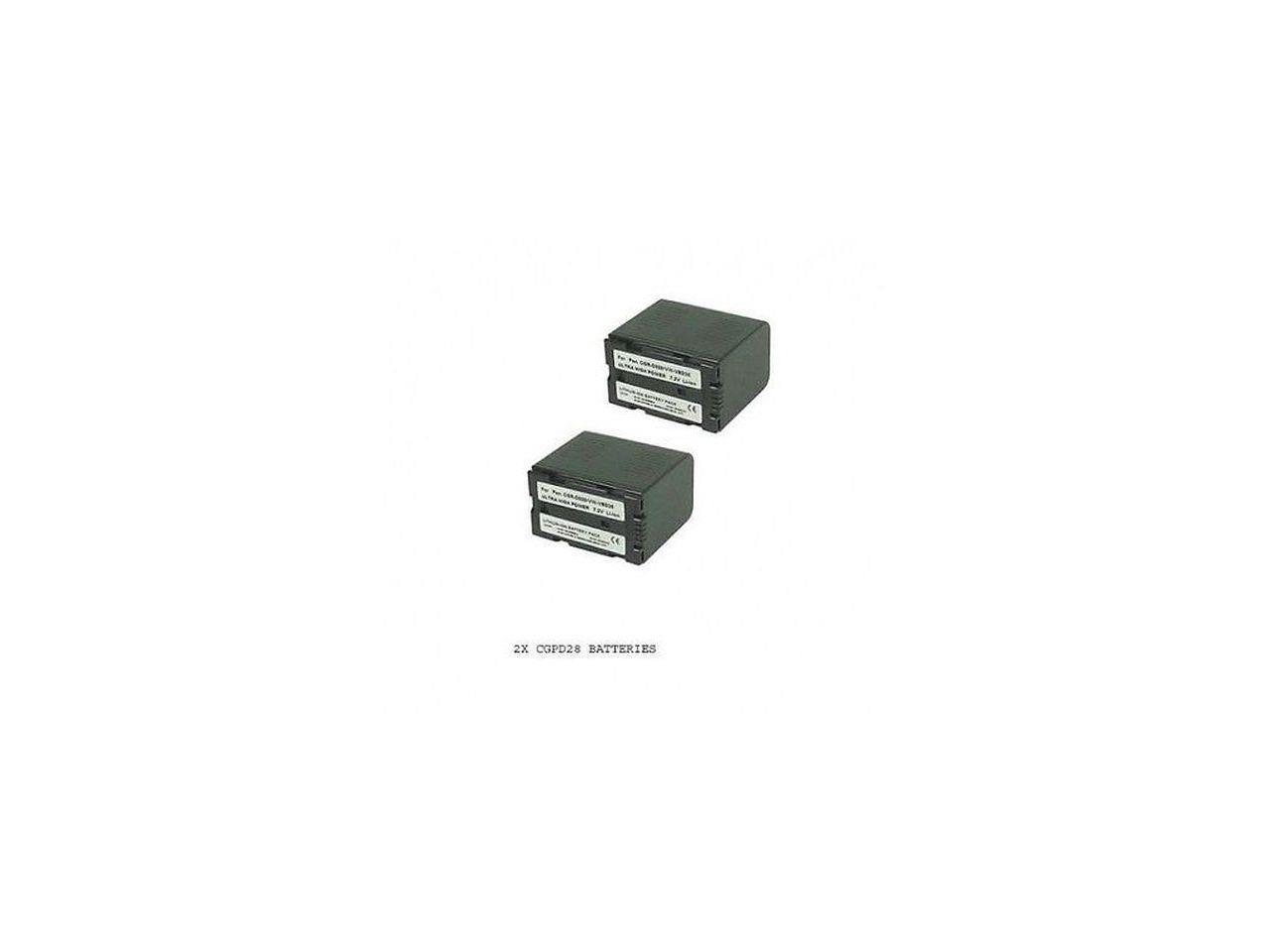 2X Batteries for CGP-D28 CGP-D28A CGP-D28A/1B, Panasonic CGR-D28, Panasonic CGR-D28S, Panasonic CGR-D320, Panasonic CGR-D20A