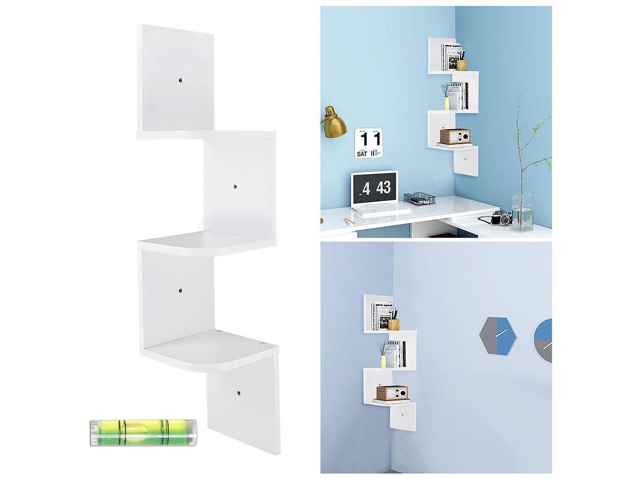 Yescom 2 Pack 3 Tiers Wall Mount Corner Shelf Display Shelves Organizer Gradienter Dorm